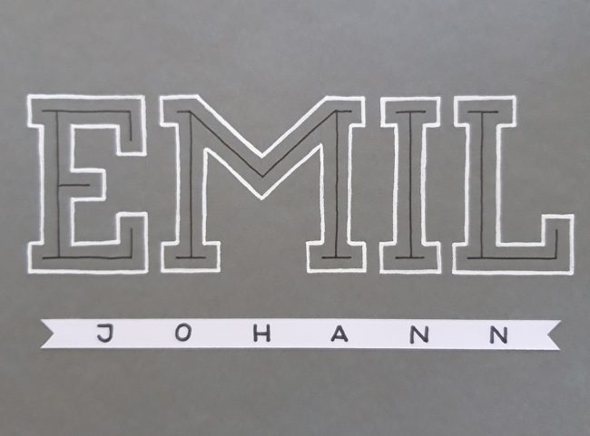 Lettering für Emil Johann