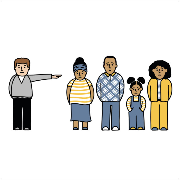 Titelbild Leichte Sprache Bilder: Beispielbild Rassismus