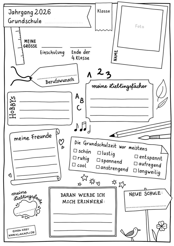 GS-Fragebogen-Schueler-1024 Fragebogen für Schülerinnen und Schüler zum Abschied der Klasse nach dem 4. Schuljahr.